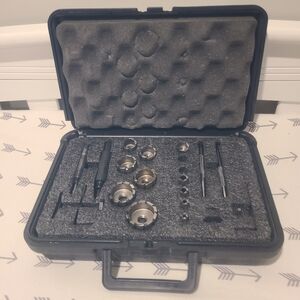 Car Door Lock Drill Kit with Case - Silver and Black
